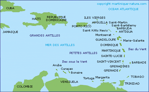 Carte Antilles